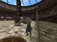 Knight using a shield